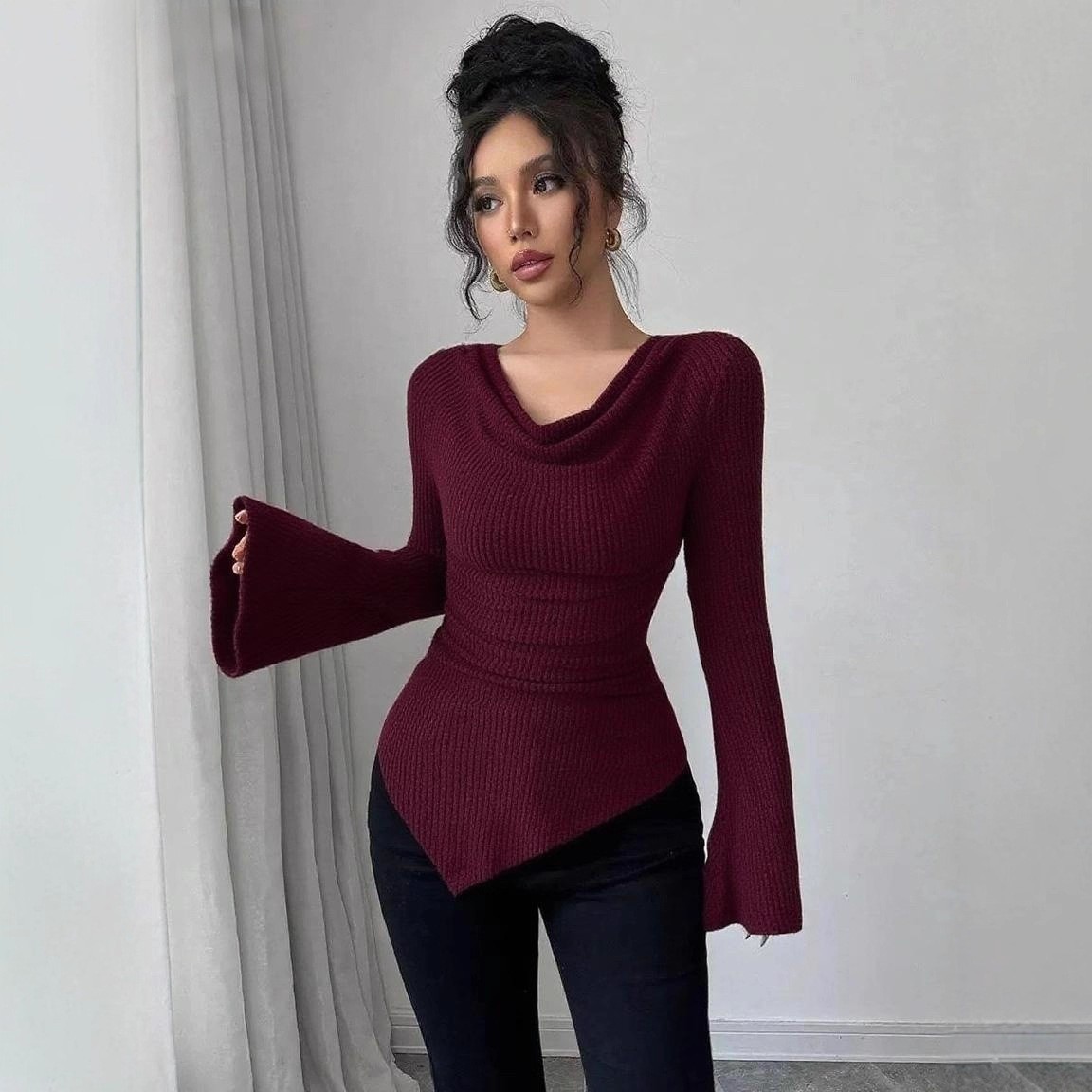 Women's Blouse Longsleeve Soli - огляд і ціна Blouse Off Shoulder