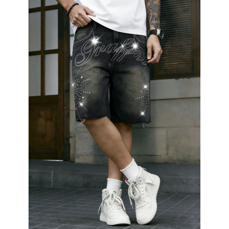 American Streetwear Men's Non- - огляд і ціна Shorts Denim Frayed