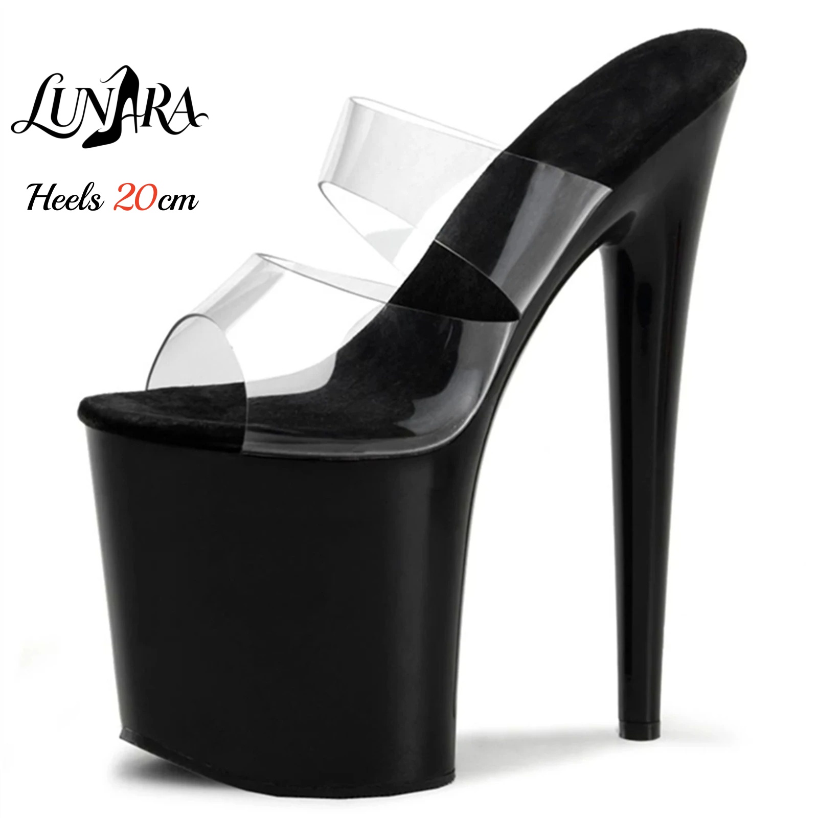 20cm Clear PVC Strappy Ultra H - огляд і ціна Sandal Strappy Heeled