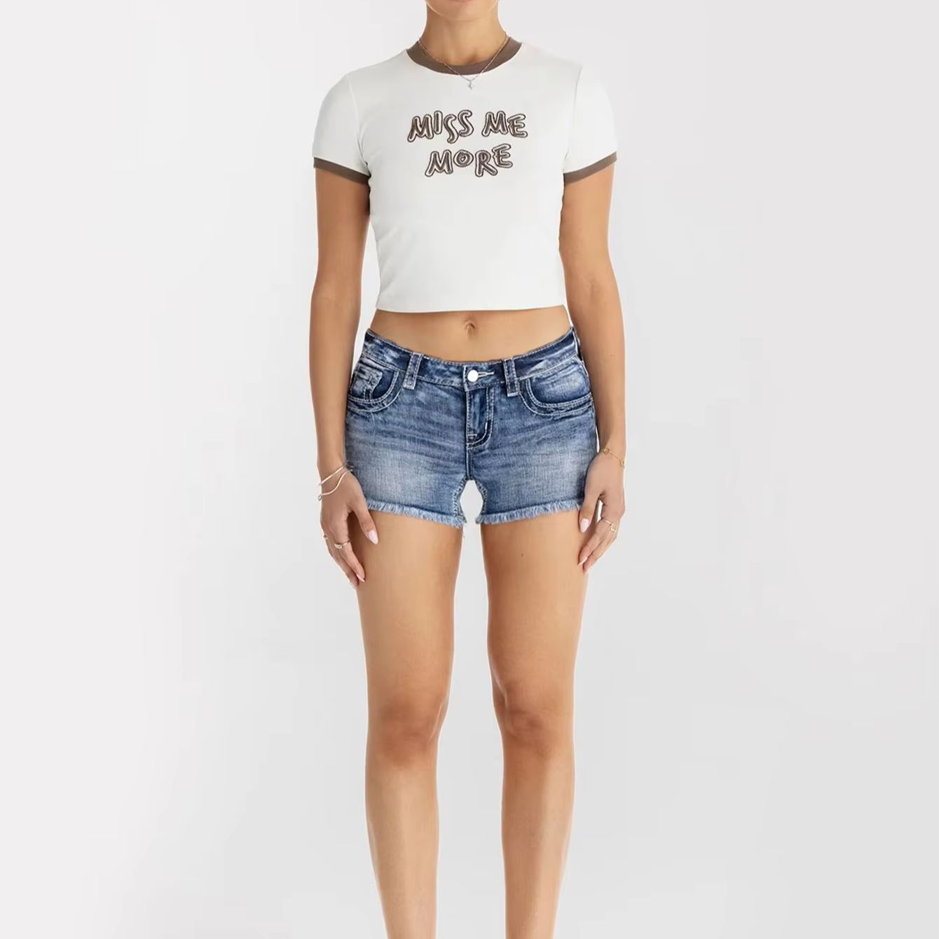 Women Clothes Butterfly Rhines - огляд і ціна Shorts Denim Frayed