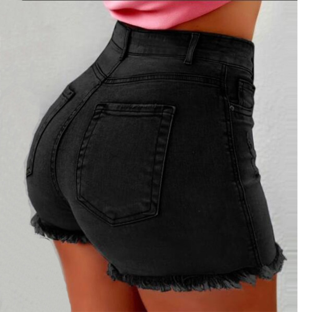 Women's High Waisted Denim Sho - огляд і ціна Shorts Denim Frayed
