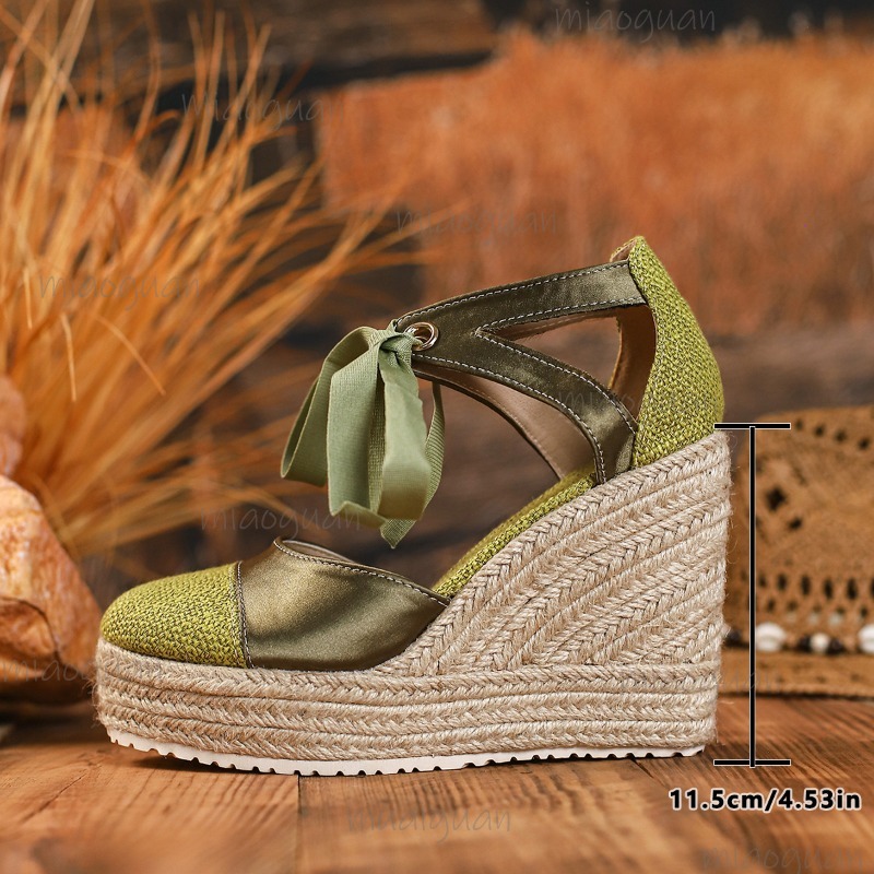 Round Toe Cover Heel Women's L - огляд і ціна Wedge Espadrille Women