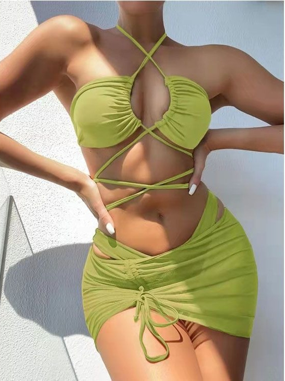 Ladies High Waist Split Bikini - огляд і ціна Swimsuit Bikini Ruched